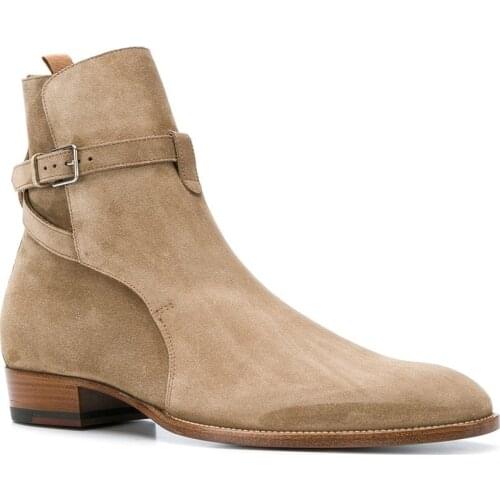 Mens Shoes Wyatt 30 Jodhpur Boots Genuine Suede Paris Runway Fashion Boots