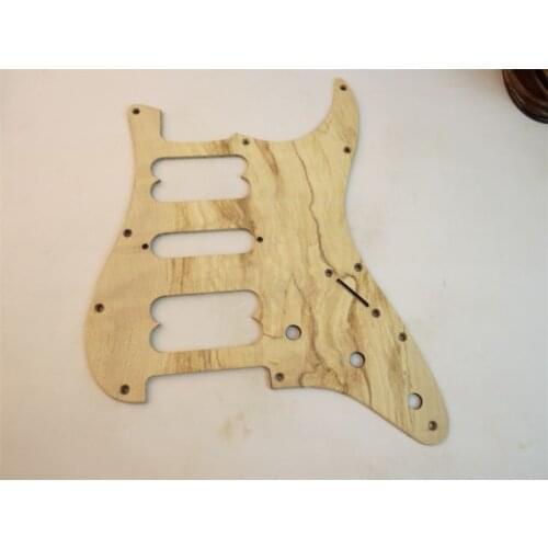 Unfinished hand made maple wood STRAT GUITAR HSH Pickguard #3238