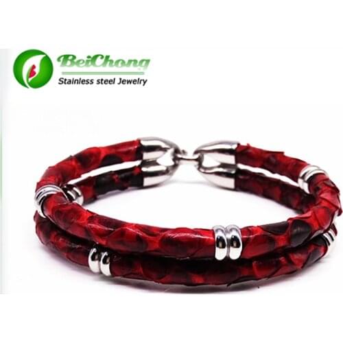 Latest Luxury Python Leather Bracelet Snake Leather For Watch Genuine Leather For Women and Men