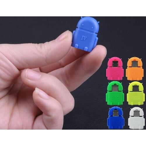 Cute Mini Robot Shape Micro USB To USB 2.0 Converter USB OTG Cable Adapter for Tablet PC for Samsung S3 S4 S5 for Xiaomi
