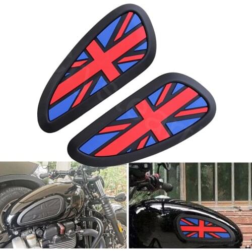 Retro Motorcycle Anti slip Tank Pads Gas Knee Grip Traction Pads Side Decals Universal For Harley Kawasaki Yamaha For Triumph