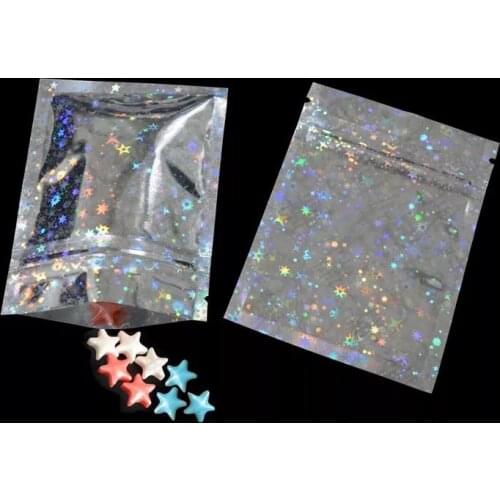 Retail 100Pcs/Lot 75x100mm Multicolor Zipper Lock Aluminum Foil Resealable Valve Zip Lock Bags Food Grocery Package Bag