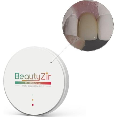 ST+ multilayer dental zirconia blank size 98*14mm A1-D4 colors super translucency for cad cam
