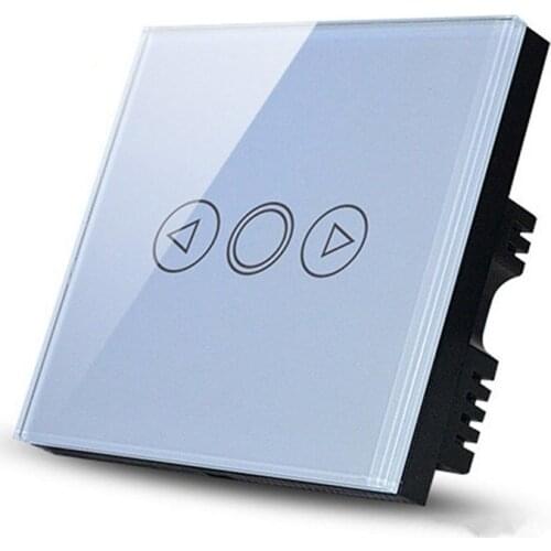 High quality wall touch led dimmer switch 300W Crystal panel wall controller switch for led light and dimming halogen lamp