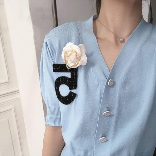 Fashion T-Shirt Summer Knitted 3D Floral Embroidered Cardigan Casual Thin Pure Color Womens Short Sleeve V-Neck Short Sleeve