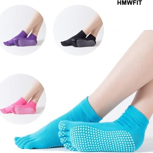 Women Yoga Socks Non Slip Ladies Anti Slip Silicone Gym Pilates Ballet Socks Fitness Sport Socks Cotton Breathable Elasticity