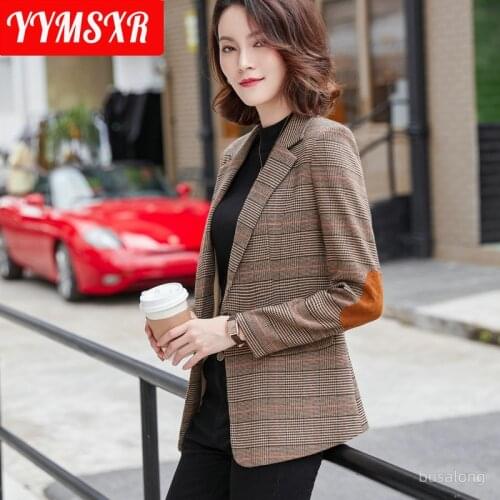 Large Size Womens Suit Office 2021 Autumn and Winter New Ladies Long-sleeved Professional Blazer Ladies Jacket Sales Overalls
