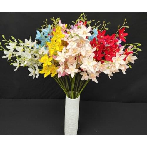 1pc Cattleya artificial flower bouquet long branch fake flowers diy wedding party decoration florals