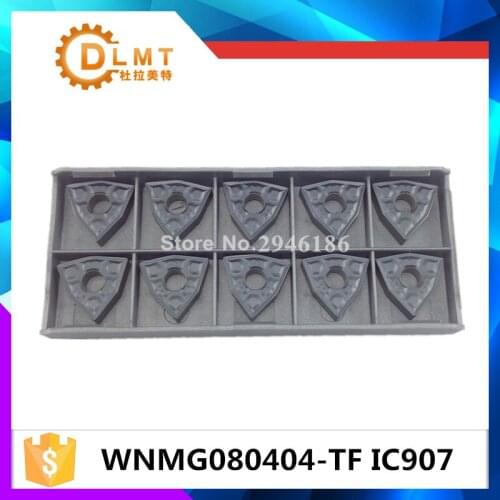 10PCS Iscar WNMG080404-TF IC907 Cemented carbide inserts CNC blade lathe tool