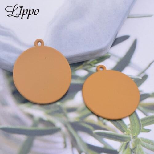 12pcs 24*26 Alloy painted Dark Yellow Charms Pendant Diy Earrings