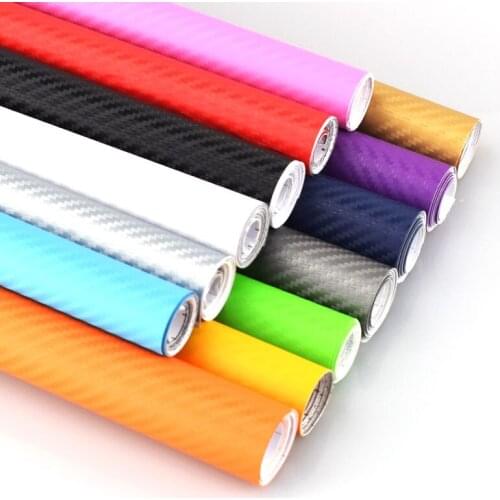 127cmx10cm 3D Carbon Fiber Vinyl Car Wrap Sheet Roll Film 3D Car stickers Decals Car Styling Accessories Automobiles Car-Styling