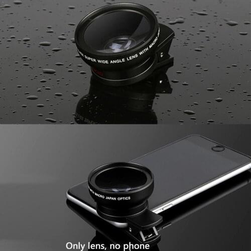 2 Functions Of Mobile PhoneLlens 0.45x Wide-angle Lens Macro Camera Universal HD And Holder Lens Phone 49x Phone L4K3