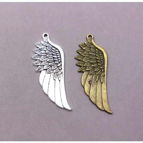4PCS Antique Silver Angel wings Charms wings Charm pendant DIY Supplies Jewelry Making