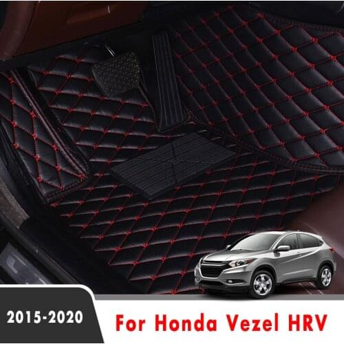 For Honda Vezel HRV 2020 2019 2018 2017 2016 2015 Car Floor Mats Carpets Styling Protector Covers Auto Accessories Leather Rugs
