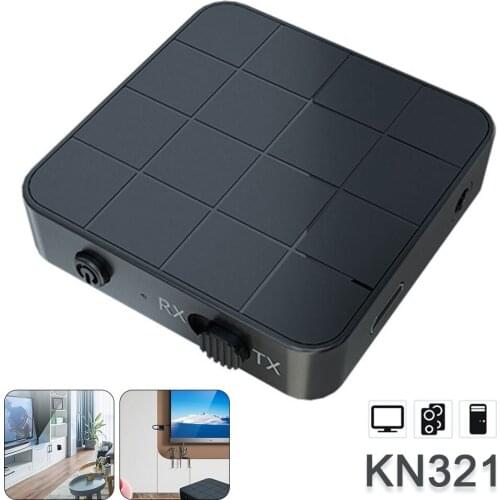 Bluetooth-compatible 5.0 Audio Receiver Transmitter 3.5mm AUX Jack RCA USB Stereo Wireless Adapter with Mic For TV PC Headphone