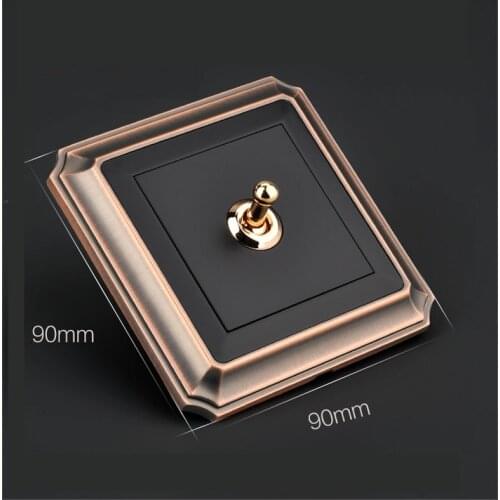 Black Frosted Retro 1-4 Gang 1 Way 2 Way Toggle Switch Zinc Alloy Bronze Panel Nordic Style Brass Lever Wall Light Switch