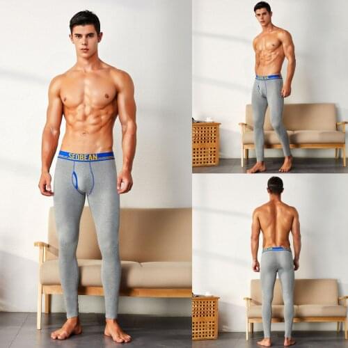 Men Sleep Bottoms Pajama Sexy Bugle Pouch Leggings Casual Home Trousers Lounge Pants Sleepwear Plus Size Gym Fitness Trousers