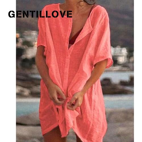 Женские пляжные рубашки GENTILLOVE China At AliExpress