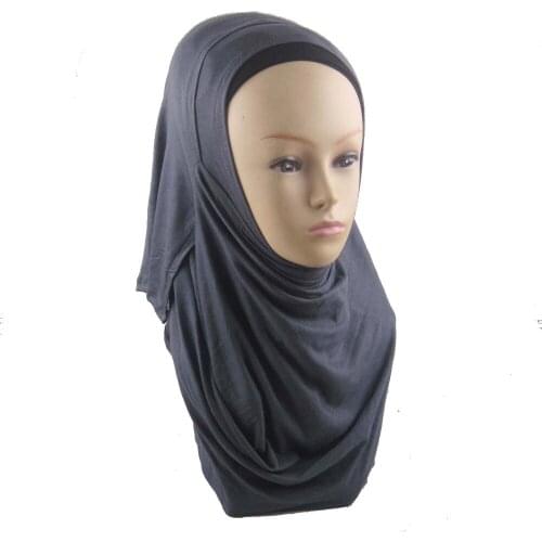 H1207 high quality double loop ready wear instant jersey scarf muslim hijab scarf headwrap,12 pcs one lot