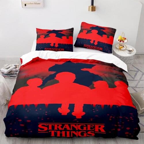 Stranger Things Bedding Set Single Twin Full Queen King Size Stranger Things Bed Set Childrens Kid Bedroom Duvetcover Sets 016