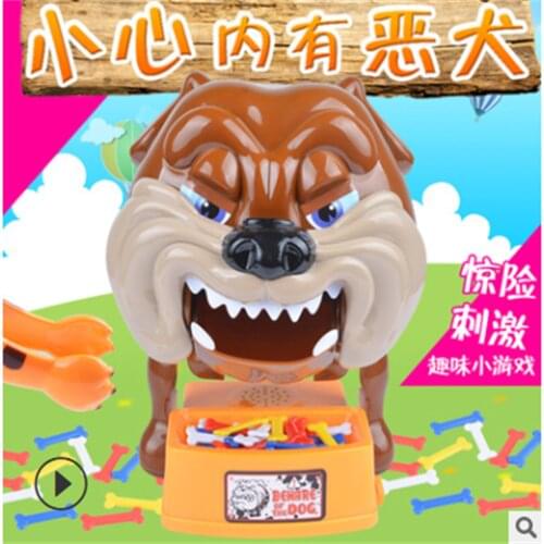 Creative Novelty Barking Dog Toys Table Card Games Funny Scaring Friends Shock Prank Gift Tricky Biting Fingers For Family Party