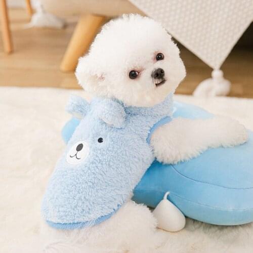 Puppy Clothes New Autumn and Winter Warm Patch Two-legged Fleece Small and Medium-sized Dog Cat Two-legged Pet Clothes