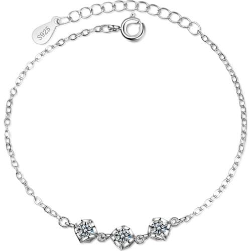 XIYANIKE 925 Sterling Silver Solid Geometry Cube Creative Bracelet Zircon Crystal Jewelry Adjustable Customize For Women Gift