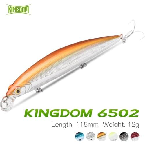 Kingdom Minnow Fishing Lure 115mm 12g Floating Rattling Swimming Bait Fishing Wobblers For Bass Perch Carp Pike Trout Fishing