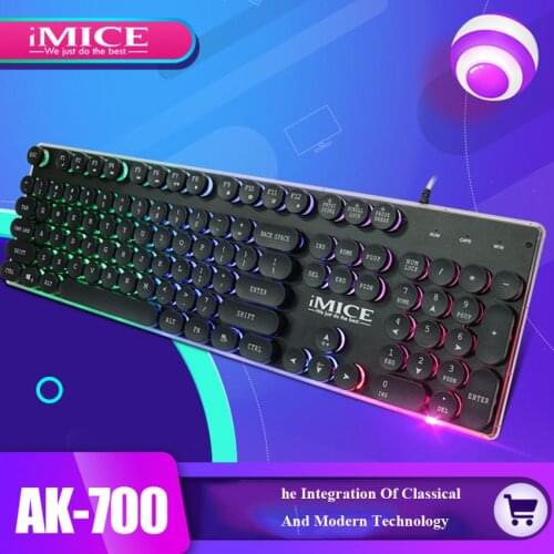 IMICE 104 Keys Wired USB LED Backlit Gaming Keyboard With Russian Sticker Frosted keycap for Desktop Laptop DOTO&LOL Gamer