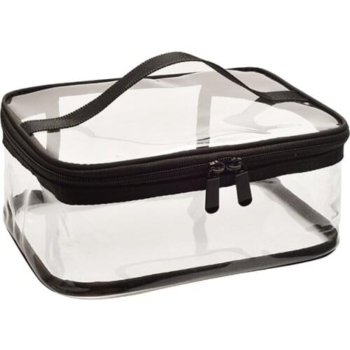 Transparent PVC Cosmetic Storage Bag Women MakeUp Organizer Travel Portable Wash Bag