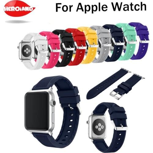 Sports silicone Band For Apple watch Series 3 / 2 /1 Replace Bracelet Strap band watchband Watch strap for apple watch 42mm 38mm