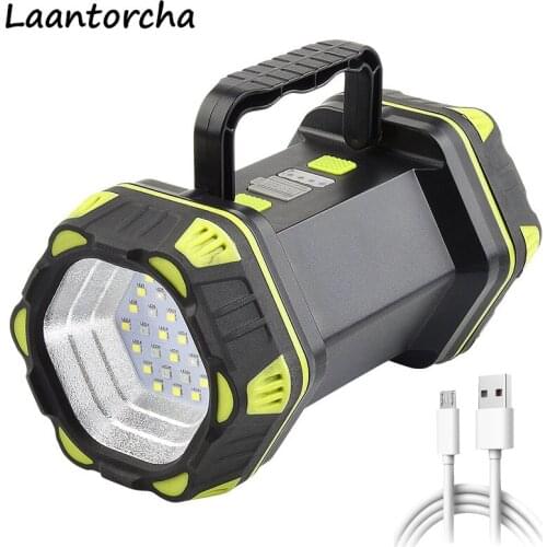 LED Flashlight 8 Switch Mode High power led flashlights USB Rechargeable Ultra Bright torch Camping lantern Powerful flashlight