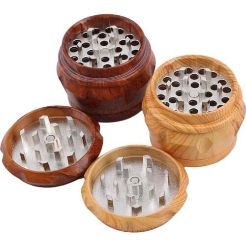 Tobacco Accessories Machine Herb Tobacco Spice Weeds Grass Grinder Drum Type Wood Smoke Grinder Smoke Crusher Smoking Products