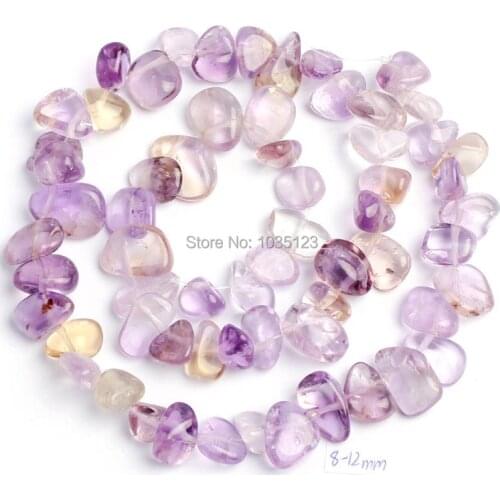 High Quality 8-12mm Pretty Ametrines Freeform Shape Ametrines Gems Loose Beads Strand 15" DIY Creative Jewellery Making w651