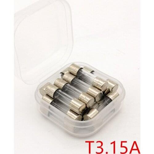 20 pcs/lot) T3.15A 250V 5 x 20mm Slow Blow Glass Tube Fuse, UL VDE RoHS Approved, 3.15Amp