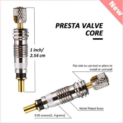 200PCS French Presta Valve Core Copper Detachable For Road MTB Bike Bicycle Valve Core To Schrader Parts Tire Valve More Durable