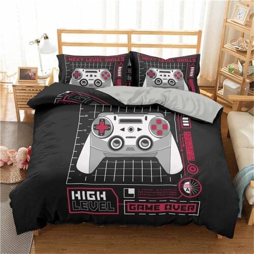 3D Play Game Bedding Set 2/3Pcs Duvet Cover Set Single Full Queen King Size Bedding Set King Size Bedroom Home Textiles