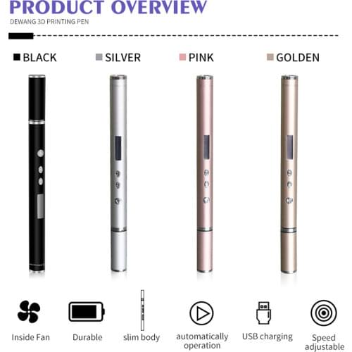 RP900A Professional 3D Printer Pen Kit 1.75mm ABS/PLA Filament Printing 3D Drawing Pens with OLED Display for Kids birthday gift