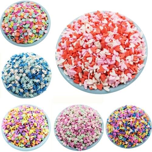 50g/lot Charms Addition Sprinkles Filler for Crafts Fluffy Mud Toys Slimes Supplies Accessories Clay DIY Beads Cake Dessert Kit