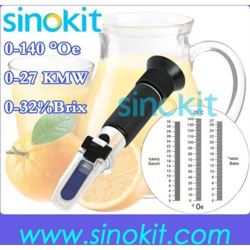 Promotional Brix 0-32% 3 scale Hand held Wine/Oe/Brix Refractometer RHB-32sATC