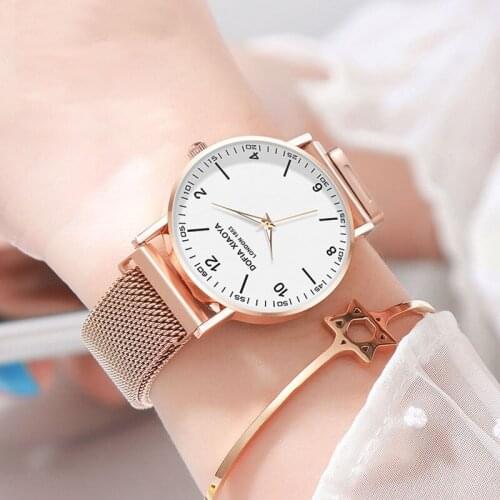 Fashion Luminous Starry Sky Watch For Women Clock Magnetic Stainless Steel Mesh Bracelet elegance Ladies Fashion montre femme