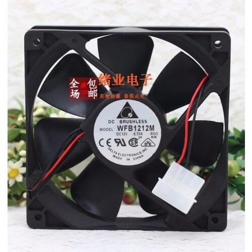 Delta WFB1212M 120*120*25MM DC 12V 0.33A Dual Ball Bearing Windy Silent Cooling Fan