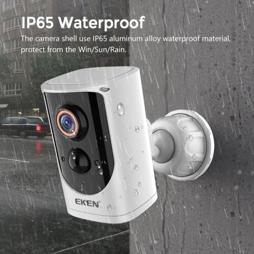 EKEN IP Camera Solar Panel Security Protection PIR 1080p HD 2Way Audio IP65 Waterproof Wifi Video Surveillance Battery Cam PASO