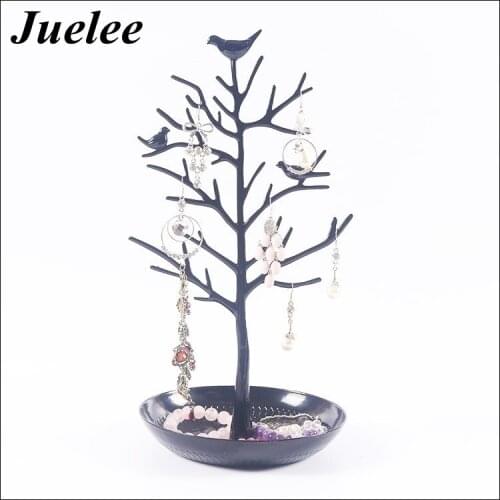 Juelee Bird Tree Jewelry Display Stand Holder Earring Necklace Bracelet Rack Hanging Jewelry Display Shelf