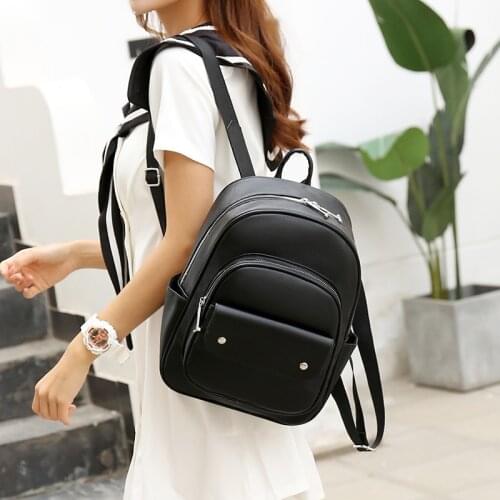 HOCODO Quality Women PU Backpack Multi-Pocket Backpack Female Multi-Function Ladies Shoulder Bag Anti Theft Laptop Bag Women