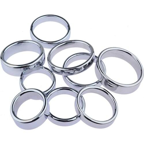 Multi-Size Stainless Steel Penis Rings Sex Toys For Men Bdsm Cock Scrotum Cock Ring Delay Lock Condoms Male Masturbators Ring