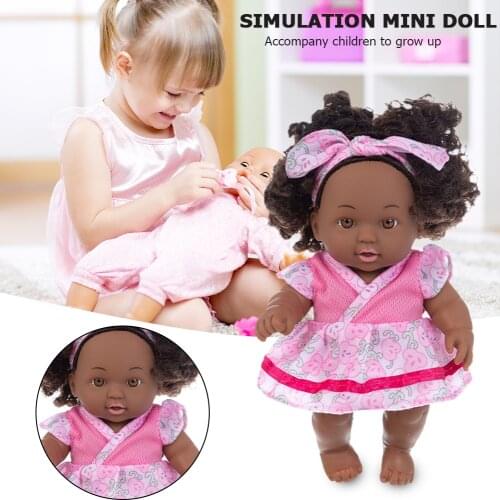 Vinyl Reborn Black Baby Newborn Babies Doll Realistic Soft Dolls Lifelike Toy for Kids Reborn Toddler Child Play House Game