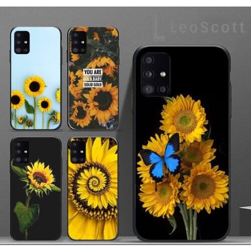 Cute Summer Daisy Sunflower Flower Phone Case For Samsung A32 A51 A52 A71 A50 A12 A21S S10 S20 S21 Plus Fe Ultra