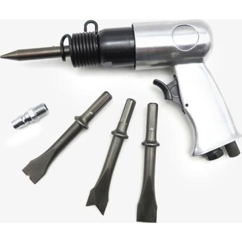 Heavy Duty Air Hammer with Round & Hex Chisels, 1/4'' Air Screw, 4500rpm, 150mm Storke, Pneumatic Chisel Shovel Hammer Drills