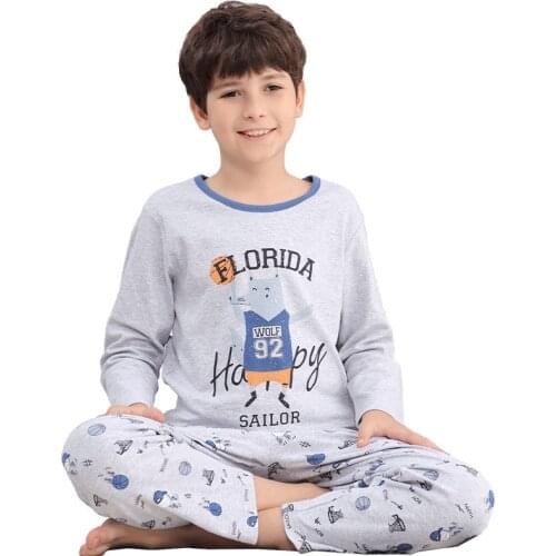 New Teenage Pajamas Cotton Clothes Sets Winter Animal Childrens Pyjamas Set for Kids 10 12 14 16 18 Years Boys Girls Sleepwear